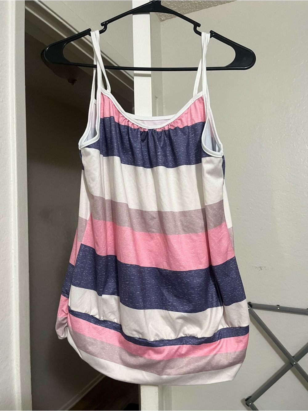 Women’s ' Pink & Navy Striped Tank Top